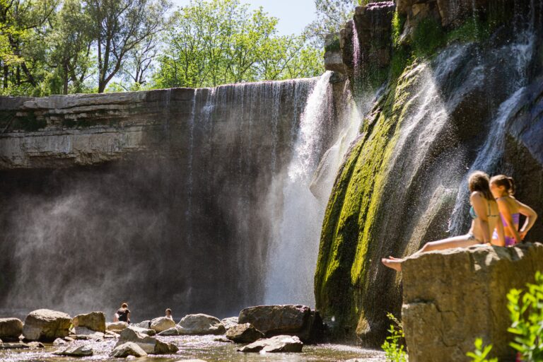 Ludlowville Falls, a waterfall near Lansing, New York.